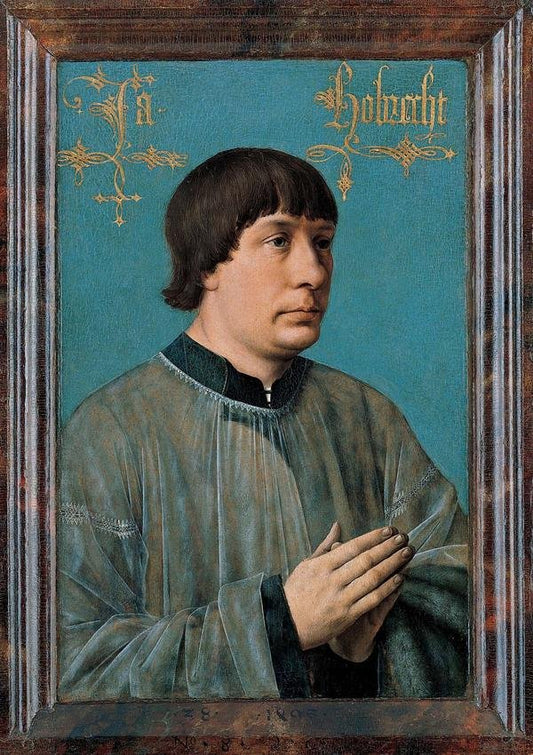 Portrait of Jacob Obrecht, vintage artwork by Quentin Massys, A3 (16x12") Poster Print