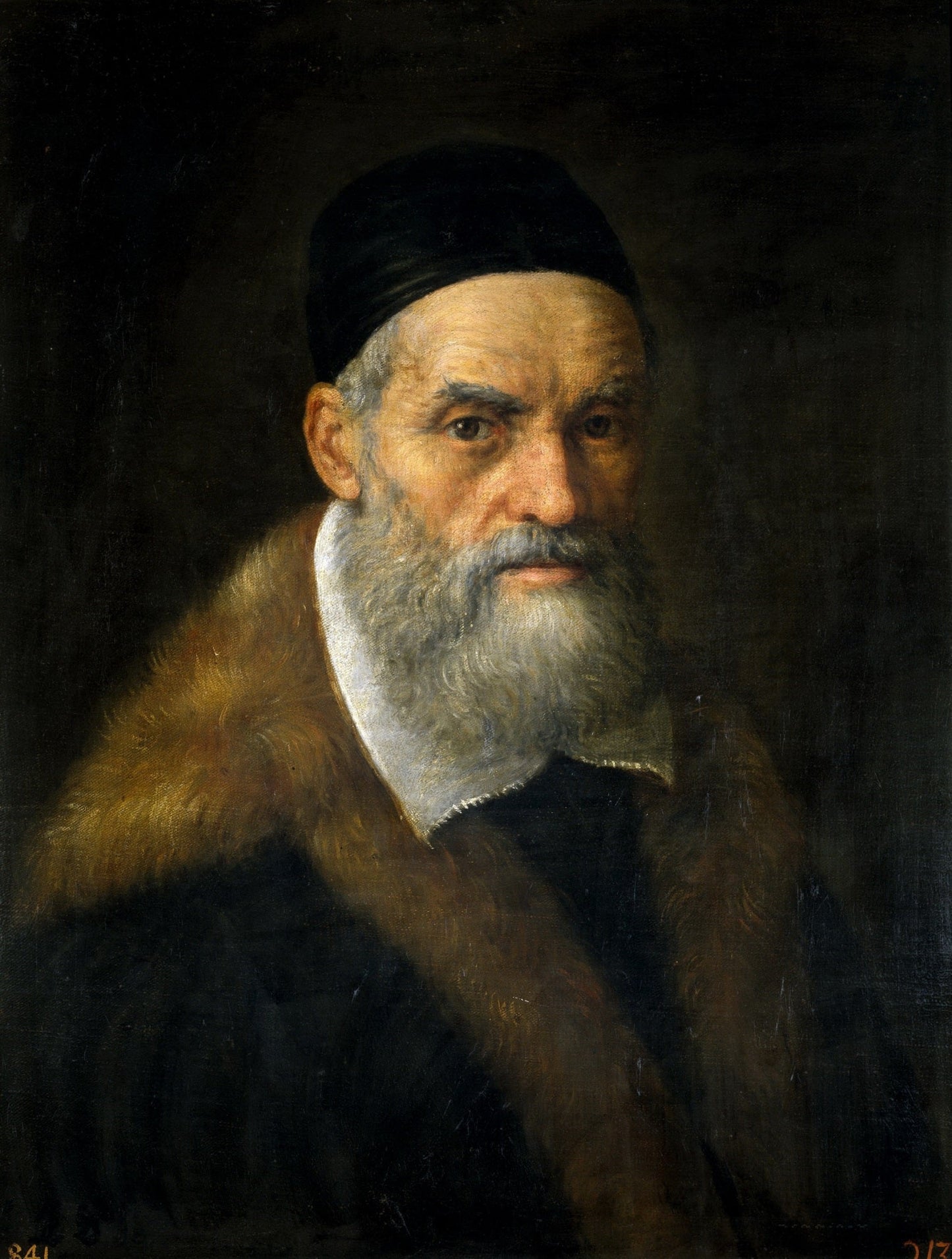 Portrait of Jacopo Bassano, vintage artwork by Leandro Bassano, 12x8" (A4) Poster