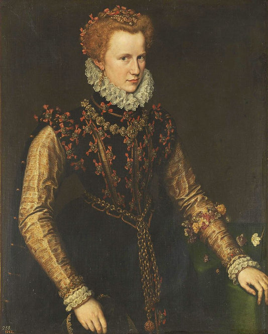 Portrait of Jane Dormer?, vintage artwork by Anthonis Mor, A3 (16x12") Poster Print