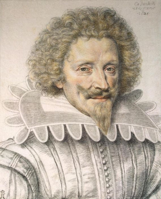 Portrait of Jean d'Alvain, vintage artwork by Daniel Dumonstier, 12x8" (A4) Poster