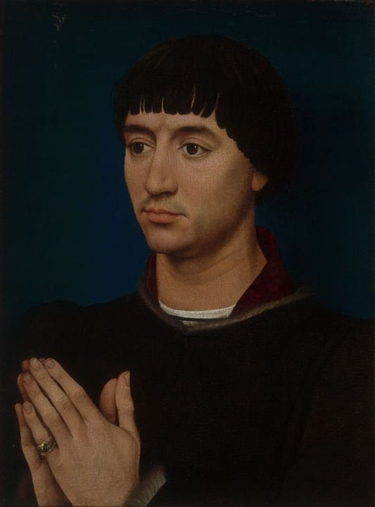 Portrait of Jean Gros, vintage artwork by Rogier van der Weyden, A3 (16x12") Poster Print