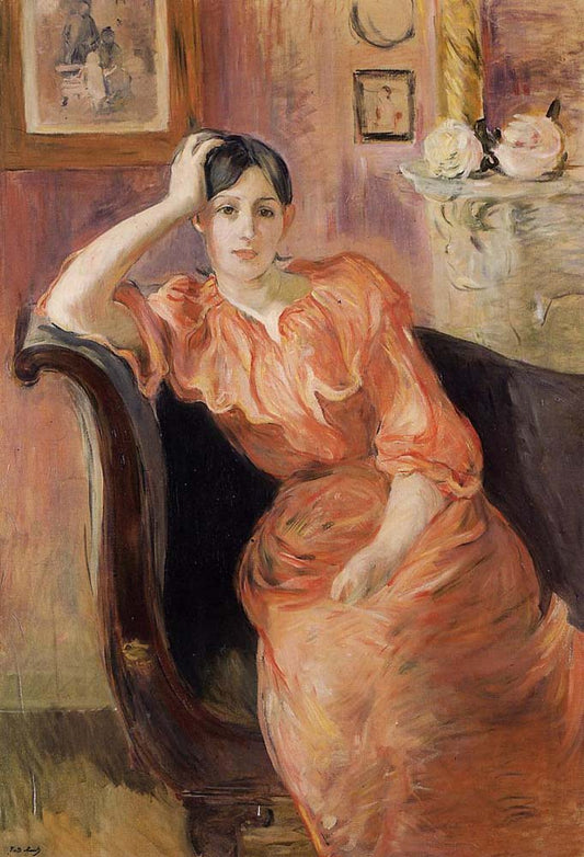 Portrait of Jeanne Pontillon - 1894 - by Berthe Morisot, vintage art, modern poster print
