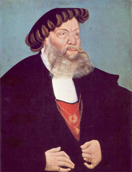 Portrait of Jobst von Hayn, vintage artwork by Lucas Cranach the Younger, A3 (16x12") Poster Print