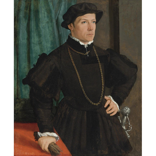 Portrait of Johann Jakob Fugger, vintage artwork by Christoph Amberger, A3 (16x12") Poster Print