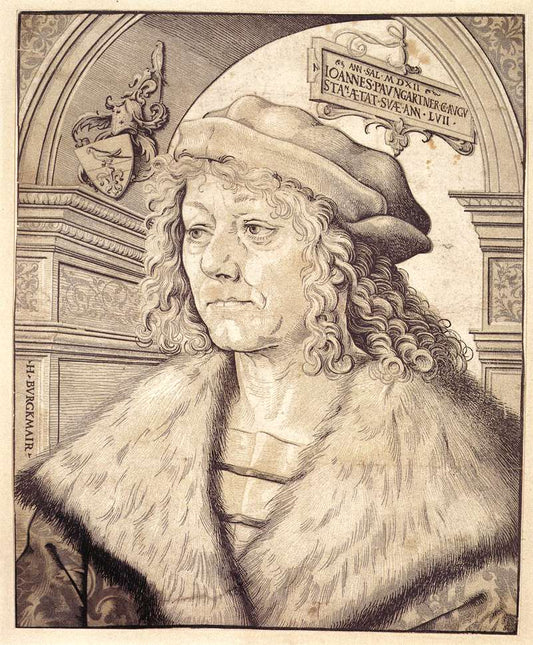 Portrait of Johannes Paumgartner, vintage artwork by Hans Burgkmair, A3 (16x12") Poster Print