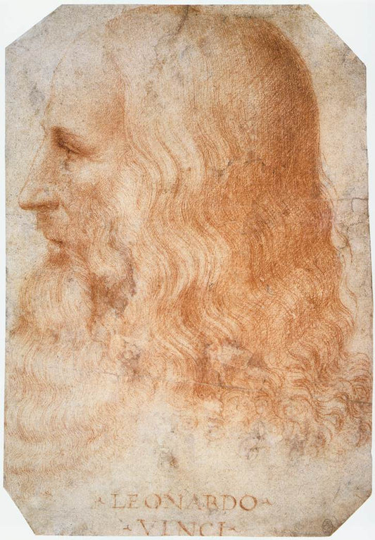 Portrait of Leonardo, vintage artwork by Francesco Melzi, A3 (16x12") Poster Print