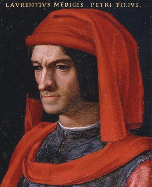 Portrait of Lorenzo the Magnificent, vintage artwork by Agnolo Bronzino, A3 (16x12") Poster Print