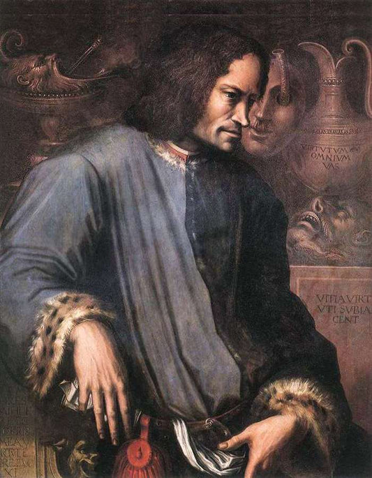 Portrait of Lorenzo the Magnificent, vintage artwork by Giorgio Vasari, A3 (16x12") Poster Print