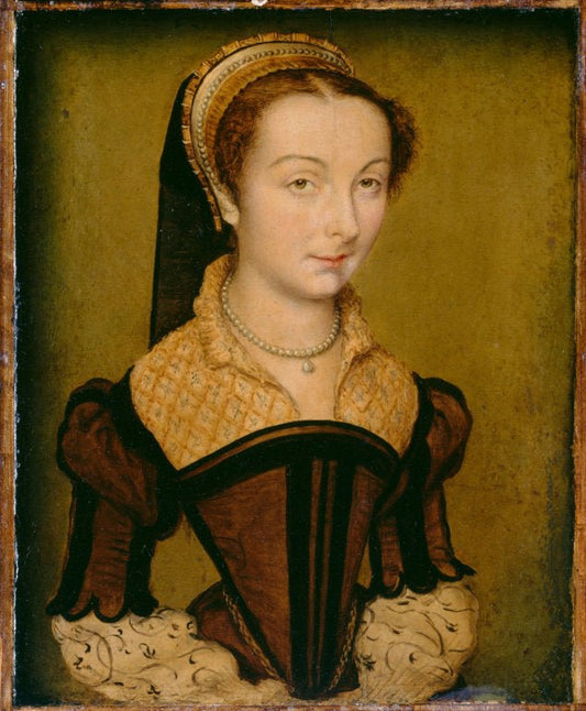 Portrait of Louise de Halluin, Dame de Cipierre, vintage artwork by Claude Corneille de Lyon, A3 (16x12") Poster Print