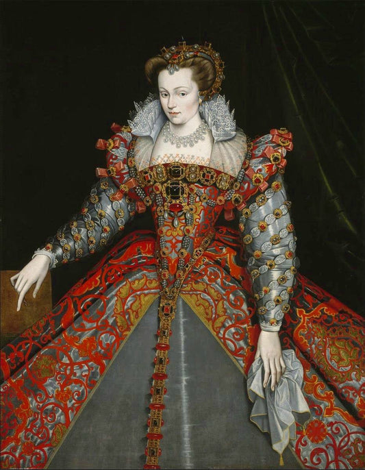 Portrait of Louise de Lorraine-Vaudemont, vintage artwork by Follower of Franҫois Clouet, A3 (16x12") Poster Print