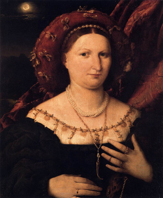 Portrait of Lucina Brembati, vintage artwork by Lorenzo Lotto, A3 (16x12") Poster Print