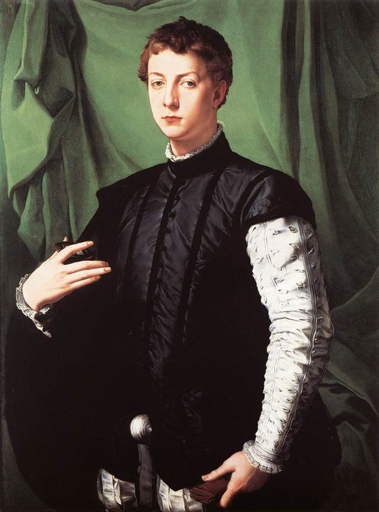 Portrait of Ludovico Capponi, vintage artwork by Agnolo Bronzino, A3 (16x12") Poster Print