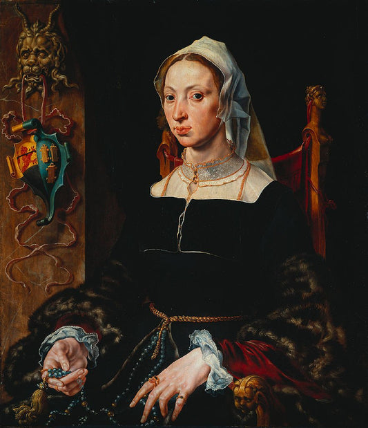 Portrait of Machtelt Suijs, vintage artwork by Maerten van Heemskerck, A3 (16x12") Poster Print