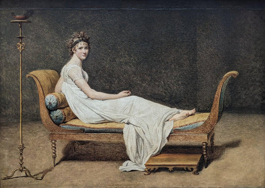 Portrait of Madame Recamier by Jacques-Louis David, vintage art, modern poster print