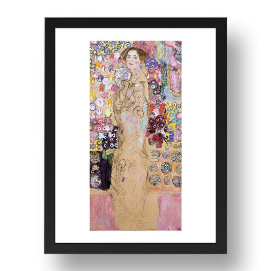 Portrait of Maria Munk (unfinished) 1917 1918 by Gustav Klimt, 17x13" Frame