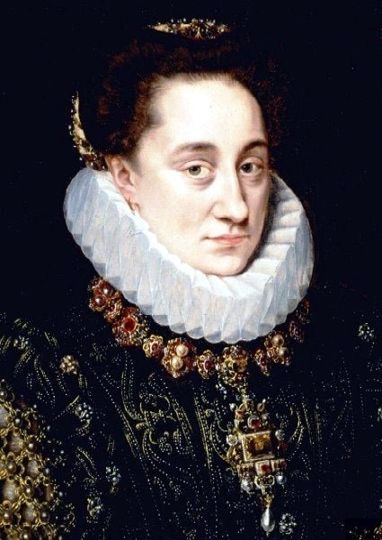 Portrait of Maria of Nassau, vintage artwork by Adriaen Thomasz. Key, 12x8" (A4) Poster