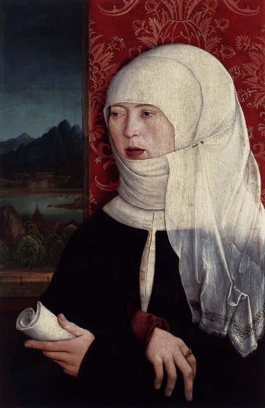 Portrait of Martha Thannstetter (nee Werusin), vintage artwork by Bernhard Strigel, A3 (16x12") Poster Print