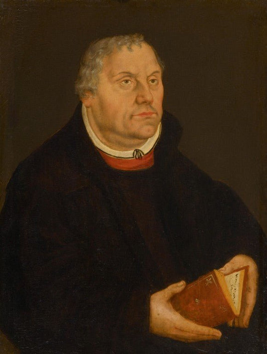 Portrait of Martin Luther, vintage artwork by Lucas Cranach the Younger, 12x8" (A4) Poster