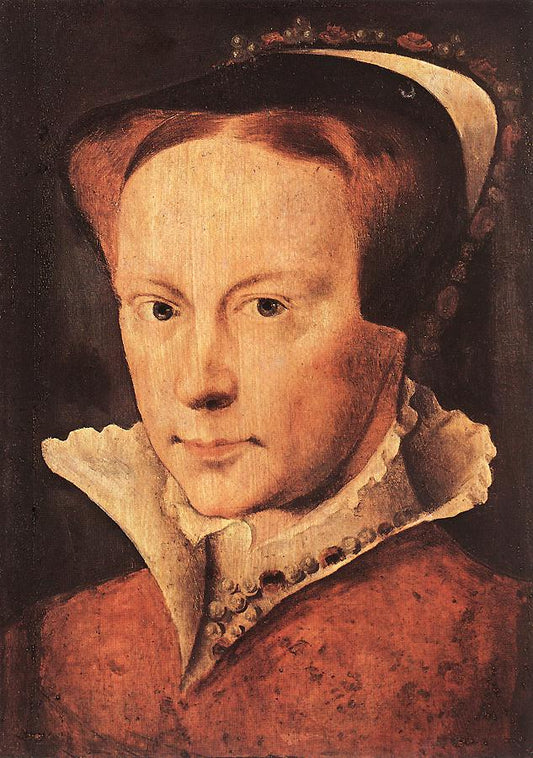 Portrait of Mary, Queen of England, vintage artwork by Anthonis Mor, A3 (16x12") Poster Print