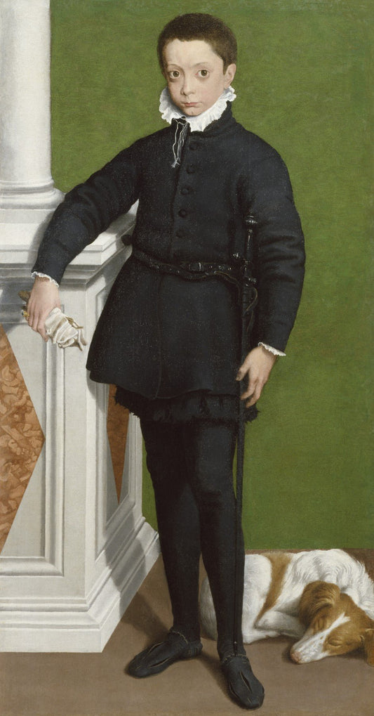 Portrait of Massimiliano Stampa, Third Marquis of Soncino, vintage artwork by Sofonisba Anguissola, A3 (16x12") Poster Print