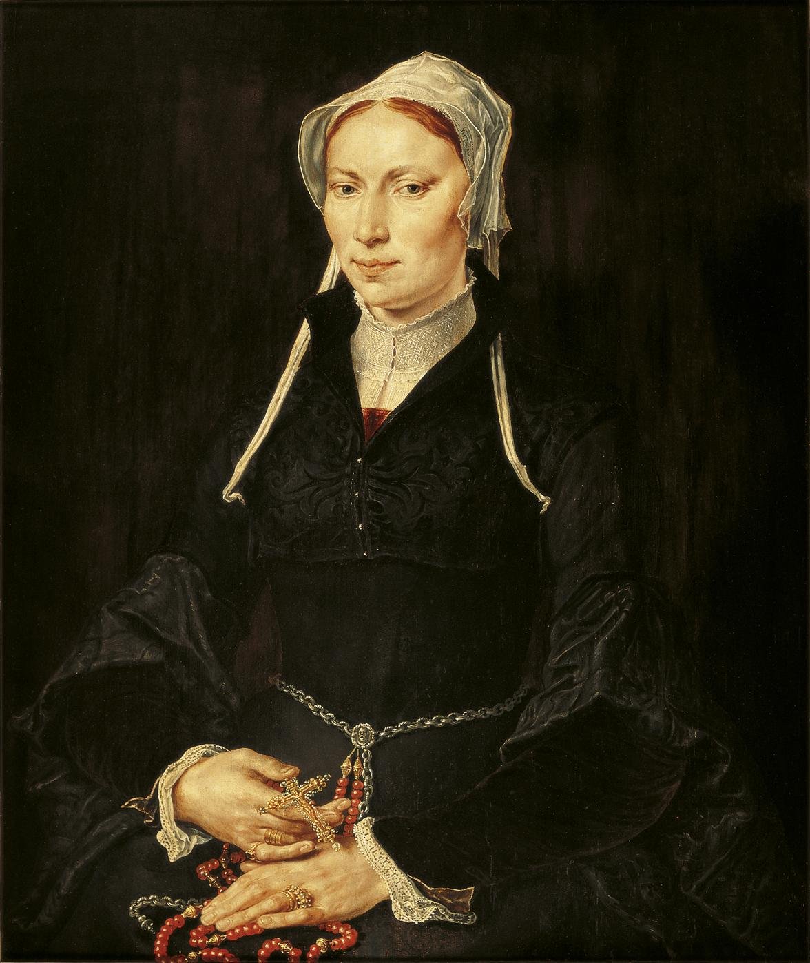 Portrait of Nun Hillegond Gerritsdr, vintage artwork by Maerten van Heemskerck, A3 (16x12") Poster Print