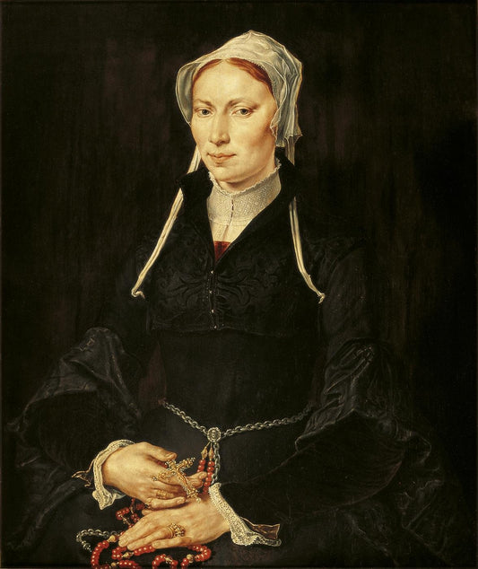 Portrait of Nun Hillegond Gerritsdr, vintage artwork by Maerten van Heemskerck, A3 (16x12") Poster Print