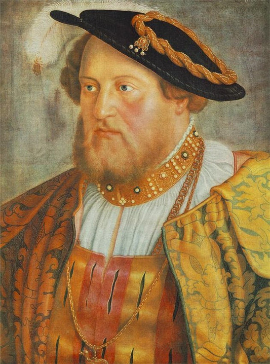 Portrait of Ottheinrich, Prince of Pfalz, vintage artwork by Barthel Beham, A3 (16x12") Poster Print