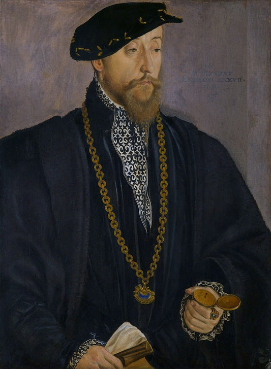 Portrait of Pankraz von Freyberg, vintage artwork by Hans Muelich, A3 (16x12") Poster Print