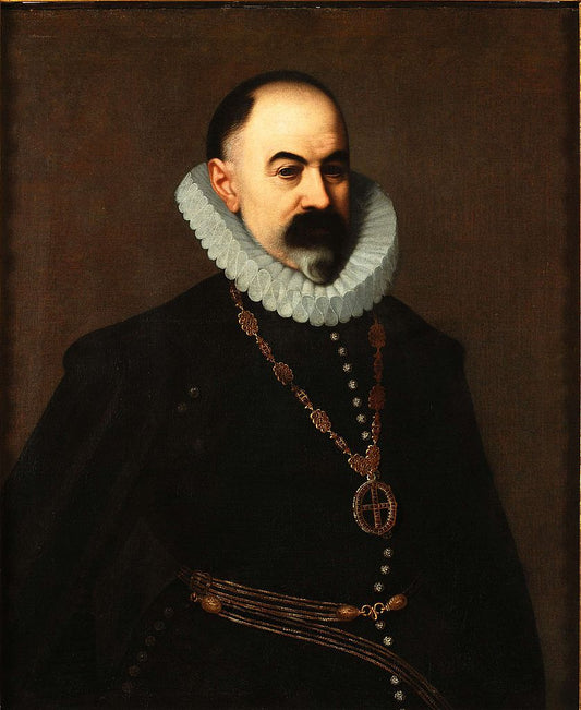 Portrait of Pedro Franqueza, Count de Villalonga, vintage artwork by Juan Pantoja de la Cruz, A3 (16x12") Poster Print