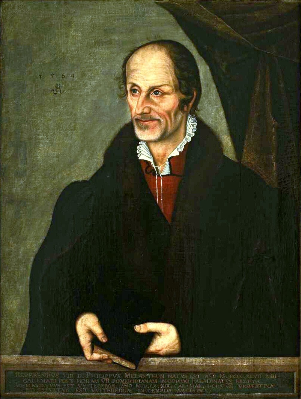 Portrait of Philipp Melanchthon, vintage artwork by Lucas Cranach the Younger, 12x8" (A4) Poster
