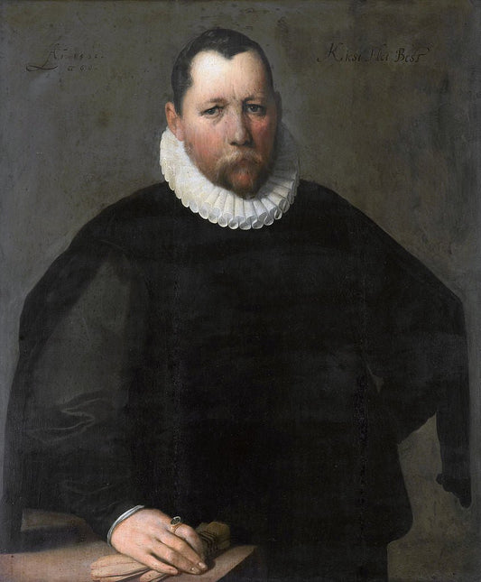 Portrait of Pieter Jansz. Kies, vintage artwork by Cornelis van Haarlem, A3 (16x12") Poster Print