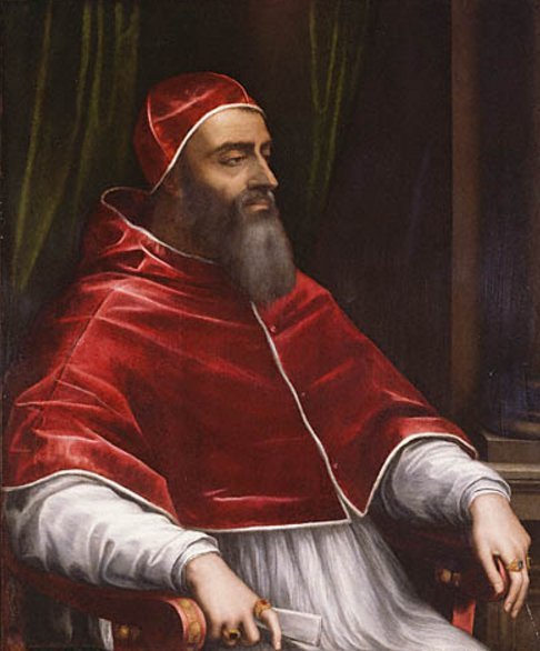 Portrait of Pope Clement VII, vintage artwork by Sebastiano del Piombo, A3 (16x12") Poster Print