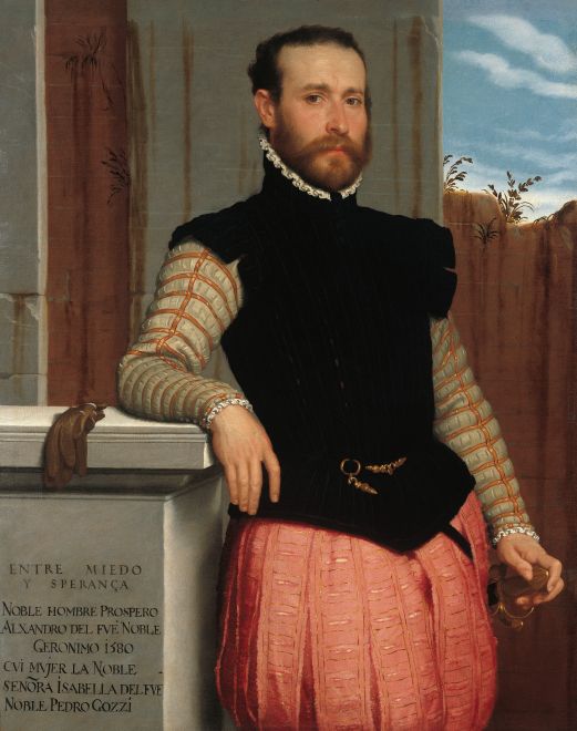 Portrait of Prospero Alessandri, vintage artwork by Giovanni Battista Moroni, A3 (16x12") Poster Print