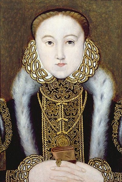 Portrait of Queen Elisabeth, vintage artwork by Levina Teerlinc, A3 (16x12") Poster Print