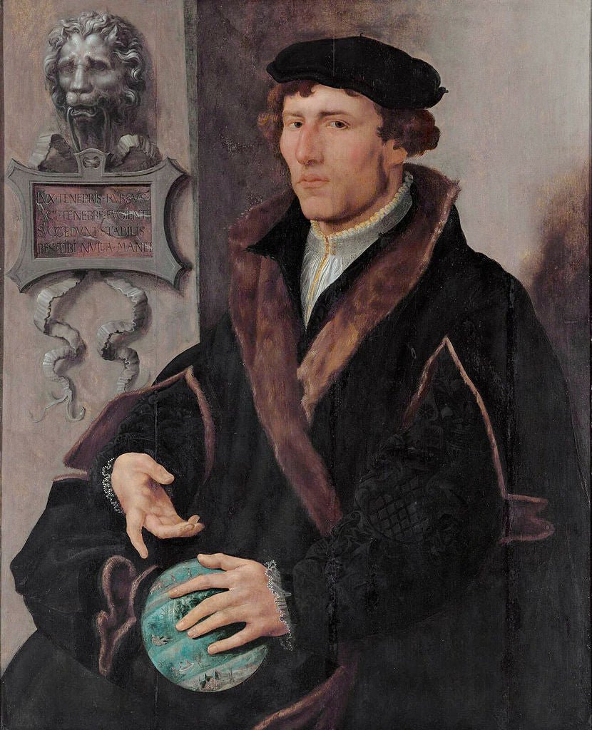 Portrait of Reinerus Frisius Gemma, vintage artwork by Maerten van Heemskerck, A3 (16x12") Poster Print