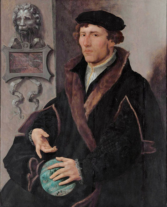 Portrait of Reinerus Frisius Gemma, vintage artwork by Maerten van Heemskerck, A3 (16x12") Poster Print
