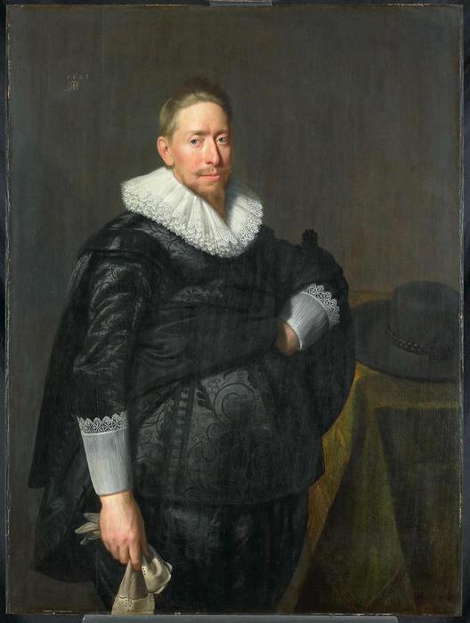 Portrait of Reinier Pauw, vintage artwork by Paulus Moreelse, 12x8" (A4) Poster