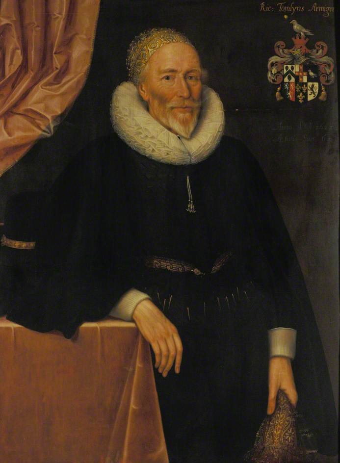 Portrait of Richard Tomlins, vintage artwork by Marcus Gheeraerts the Younger, A3 (16x12") Poster Print