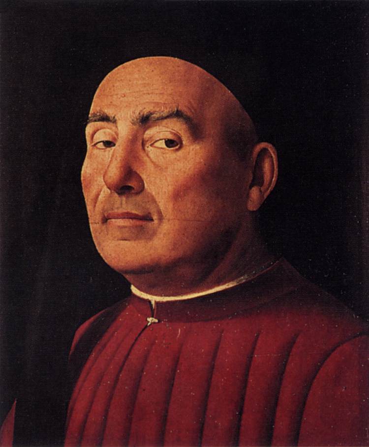Portrait of Rittrato Trivulzio, vintage artwork by Antonello da Messina, A3 (16x12") Poster Print