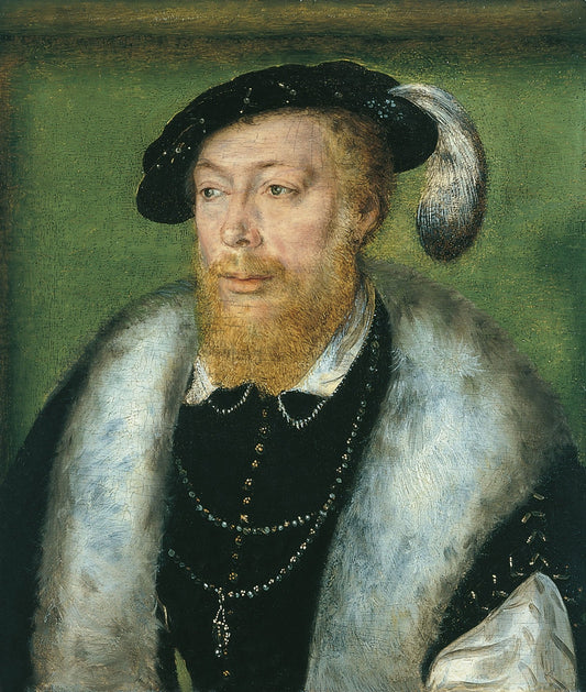 Portrait of Robert de la Marck, 4th Duke of Bouillon, vintage artwork by Claude Corneille de Lyon, A3 (16x12") Poster Print