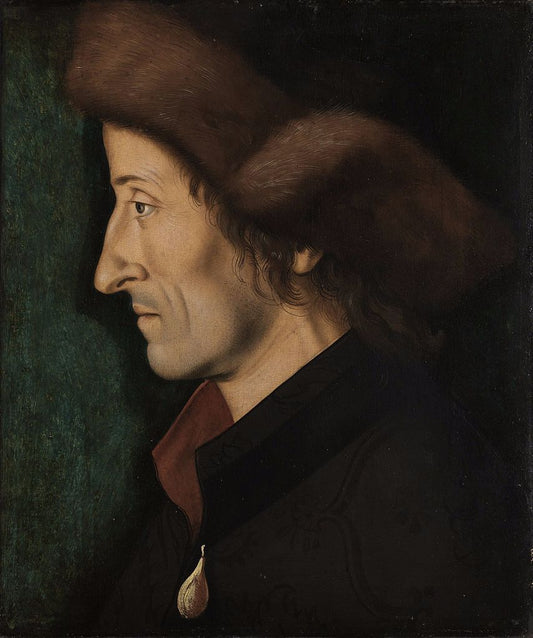 Portrait of Sebastian Brant, vintage artwork by Hans Burgkmair, A3 (16x12") Poster Print