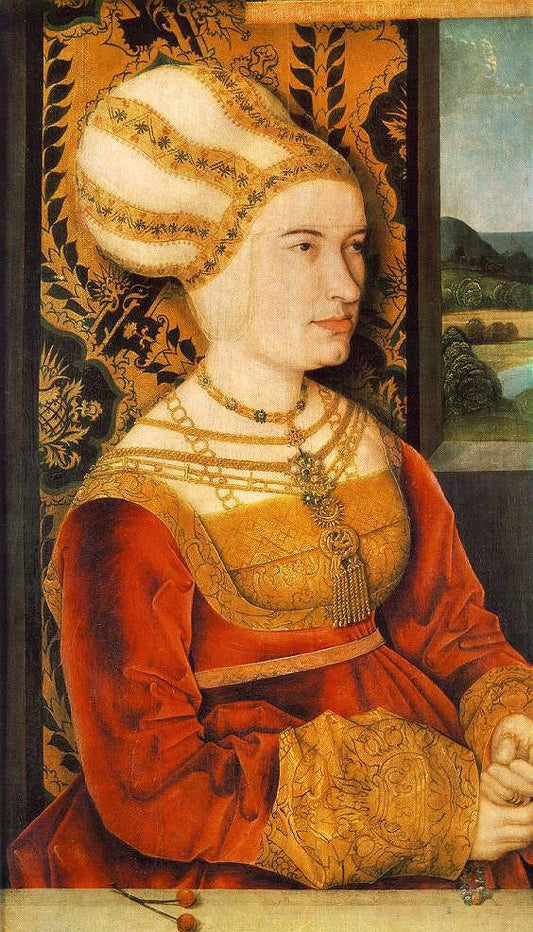 Portrait of Sybilla von Freyberg, vintage artwork by Bernhard Strigel, A3 (16x12") Poster Print