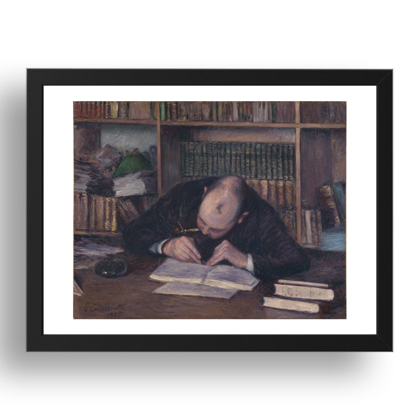 Portrait of the Bookseller E.J Fontaine: Gustave Caillebotte, Poster in 17x13"(A3) Frame