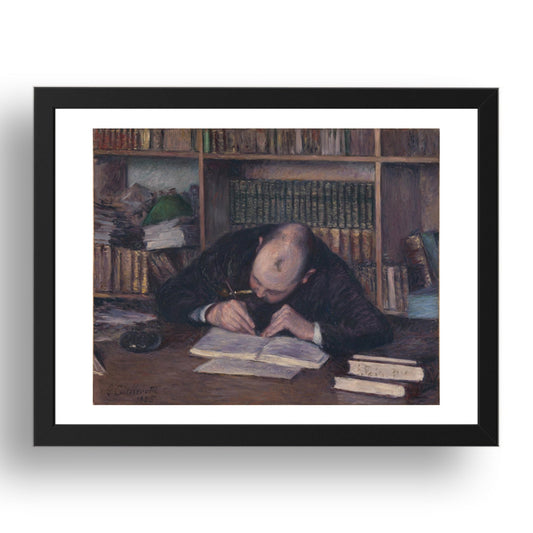 Portrait of the Bookseller E.J Fontaine: Gustave Caillebotte, Poster in 17x13"(A3) Frame