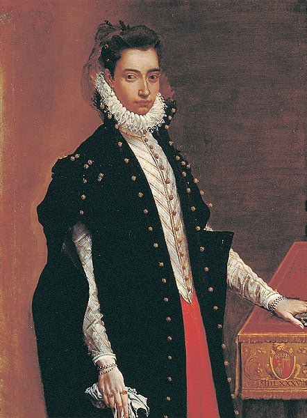 Portrait of the Countess Bentivoglio, vintage artwork by Lodovico Carracci, A3 (16x12") Poster Print