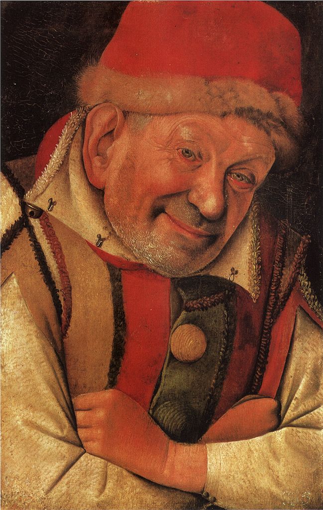 Portrait of the Court Jester Gonella, vintage artwork by Jean Fouquet, A3 (16x12") Poster Print