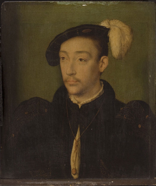 Portrait of the Dauphin Francis, Son of Francis 1er, vintage artwork by French School 16th Century - Unknown, A3 (16x12") Poster Print