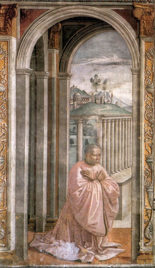 Portrait of the Donor Giovanni Tornabuoni, vintage artwork by Domenico Ghirlandaio, A3 (16x12") Poster Print