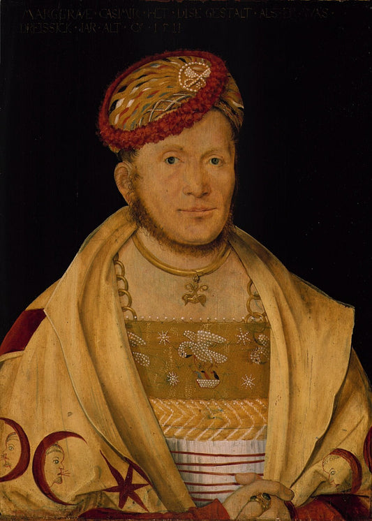 Portrait of the Margrave Casimir of Brandenburg-Kulmbach, vintage artwork by Hans Süss von Kulmbach, A3 (16x12") Poster Print