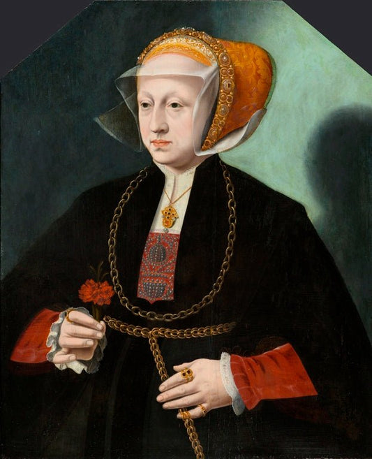 Portrait of the Wife of Heinrich Crüdener, vintage artwork by Bartholomäeus Bruyn the Younger, A3 (16x12") Poster Print